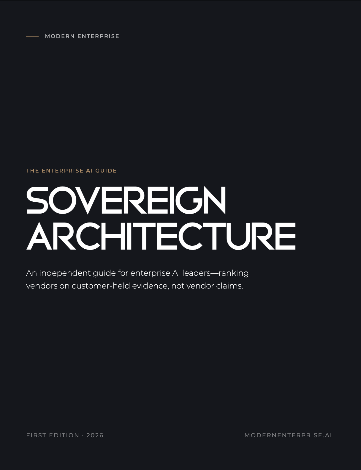 The Modern Enterprise AI Guide to Sovereign Architecture — cover